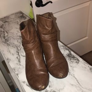 short brown boots